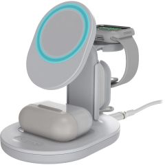 Бездротова зарядка OtterBox 3-in-1 Charging Station for MagSafe White