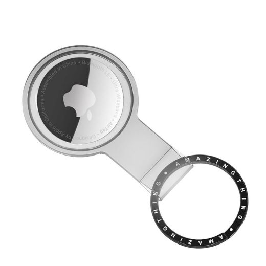 Чохол AMAZINGthing AirCharm Quartz Clear Black для AirTag (ATAGCB)