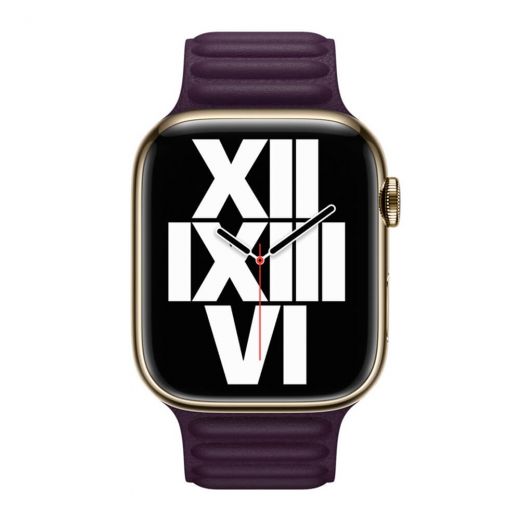 Оригінальний ремінець Apple Leather Link Size M | L Dark Cherry для Apple Watch 42mm | 41mm | 40mm | 38mm (ML7N3)
