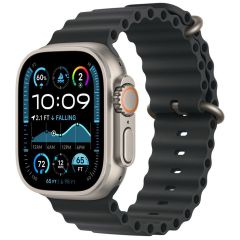 Ремешок CasePro Ocean Band Black with Natural Titanium Finish для Apple Watch 49мм | 46мм | 45мм | 44мм