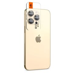 Защитное стекло для камеры Spigen Optik Pro Lens Protector Gold для iPhone 15 Pro | iPhone 15 Pro Max | iPhone 16 Pro | 16 Pro Max (AGL05598)