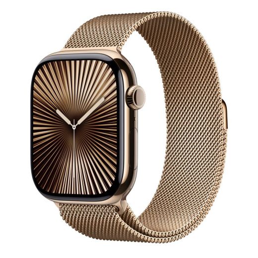 Оригинальный металлический ремешок Apple Milanese Loop Gold Size S/M для Apple Watch 49мм | 46мм | 45мм | 44мм (MC7K4)