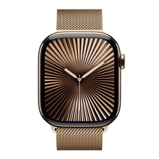 Оригинальный металлический ремешок Apple Milanese Loop Gold Size S/M для Apple Watch 49мм | 46мм | 45мм | 44мм (MC7K4)