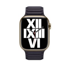 Оригинальный ремешок Apple Leather Link Size M | L Ink для Apple Watch 42mm | 41mm | 40mm | 38mm (MP843)