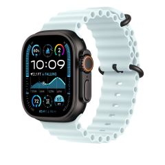 Оригінальний ремінець Apple Ocean Band Ice Blue with Black Titanium Finish для Apple Watch 49мм | 46мм | 45мм | 44мм (MYP83)