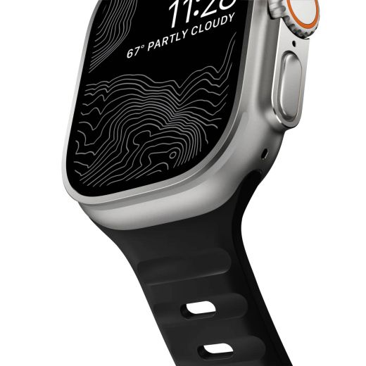 Спортивний ремінець Nomad Sport Band Black для Apple Watch 49мм | 46мм | 45мм | 44мм (NM1AM10000)